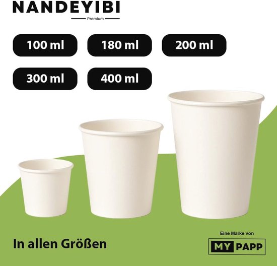 200 stuks. Bekers voor warme en koude dranken, wit, karton gecoat, 200 ml. Deze hittebestendige papieren beker kan zowel als warme drankbekers - als voor koude dranken worden gebruikt. — afbeelding 5