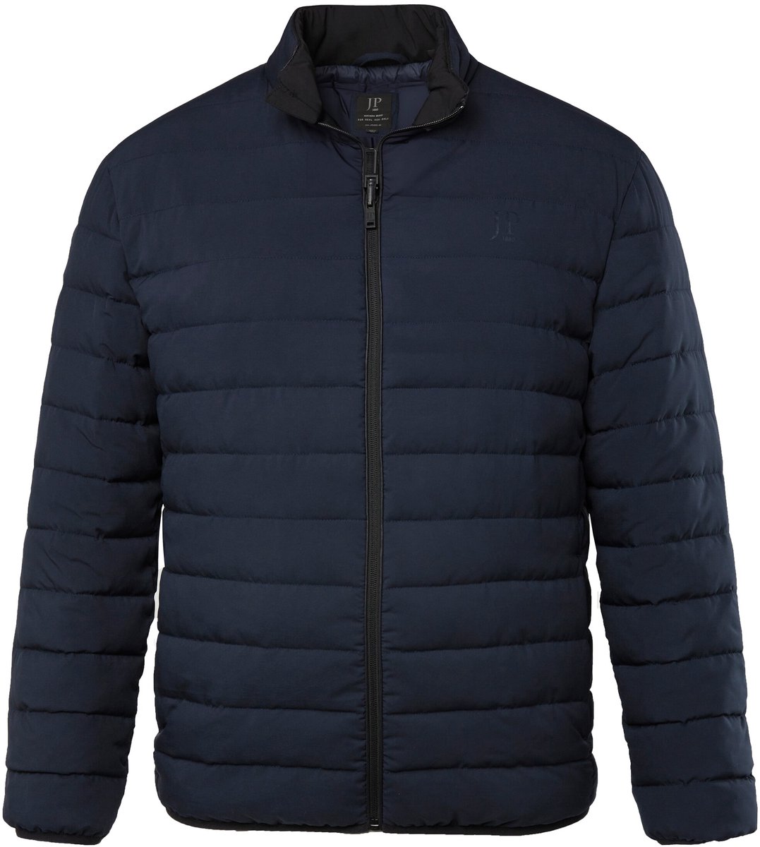 JP 1880 - Heren - Doorgestikte jas technodaune opstaande kraag - Donkermarine - Maat 8XL