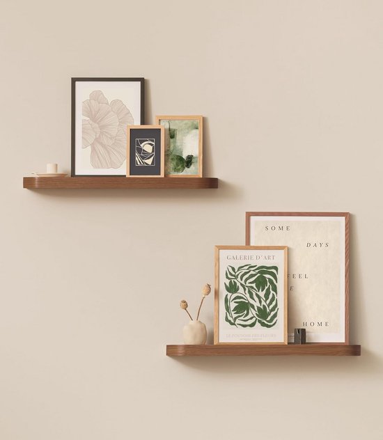 Vela / Massief Walnoten Wandplank op Maat – Massief Hout | JELSAN Nederland