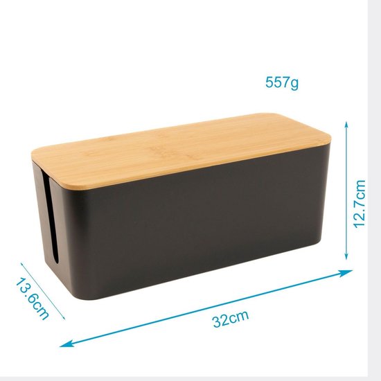 Kabelbeheerdoos - Kabelorganizer Met 10 Kabelbinders Voor Het Verbergen Van Stroomstrips En Elektrische Kabl