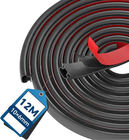 Zelfklevende rubberen weerstrip voor ramen en deuren, 5,5 cm breed, 1 m regendruppelland, meerdere maten, waterdichte buitenafdichting voor energie-efficiëntie