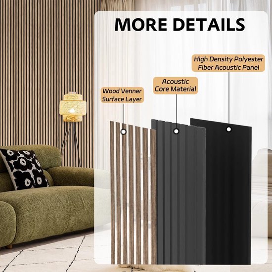 Decoratieve Houten Panelen voor Wand en Plafond - 3D Lamellen Walnoot | bol