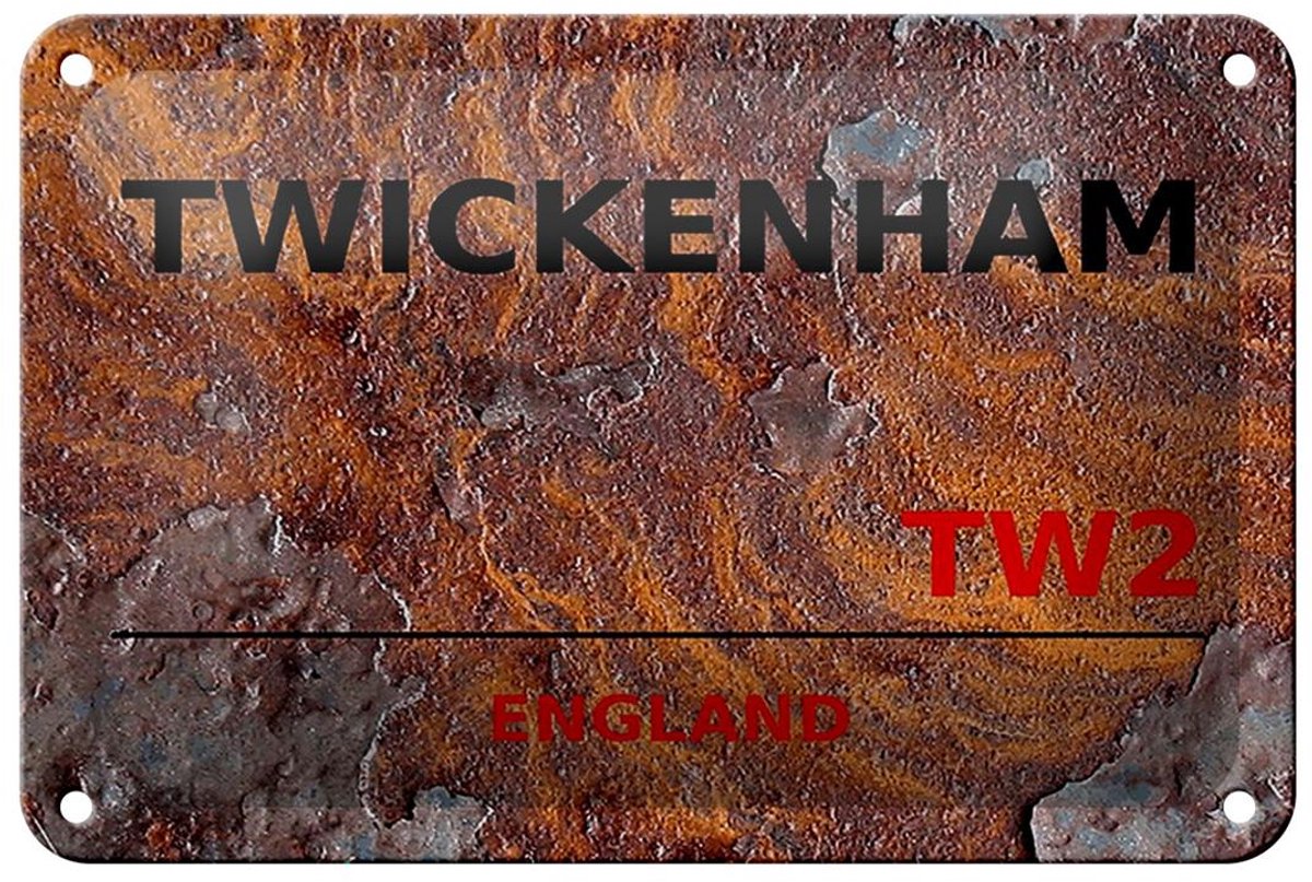 Blechschild England 18x12cm Twickenham TW2