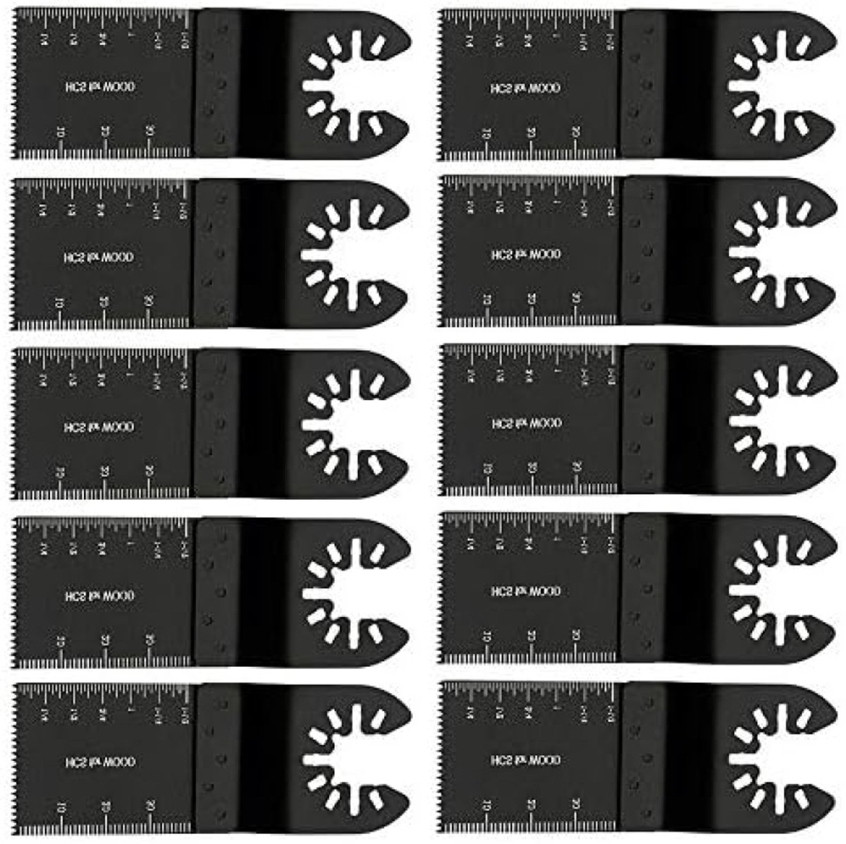 Multitool zaagbladen set – Oscillerende zaagbladen – Multi tool blades – 10 delige zaagblad set – Universele multitool accessoires – Zaagbladen voor hout en metaal – Precisiezaagbladen met maatverdeling – Geschikt voor diverse multifunctionele tools