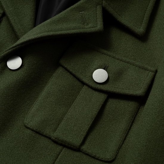 Heren Wollen Winterjas - Middellang - Regular Fit - Klassieke Overjas