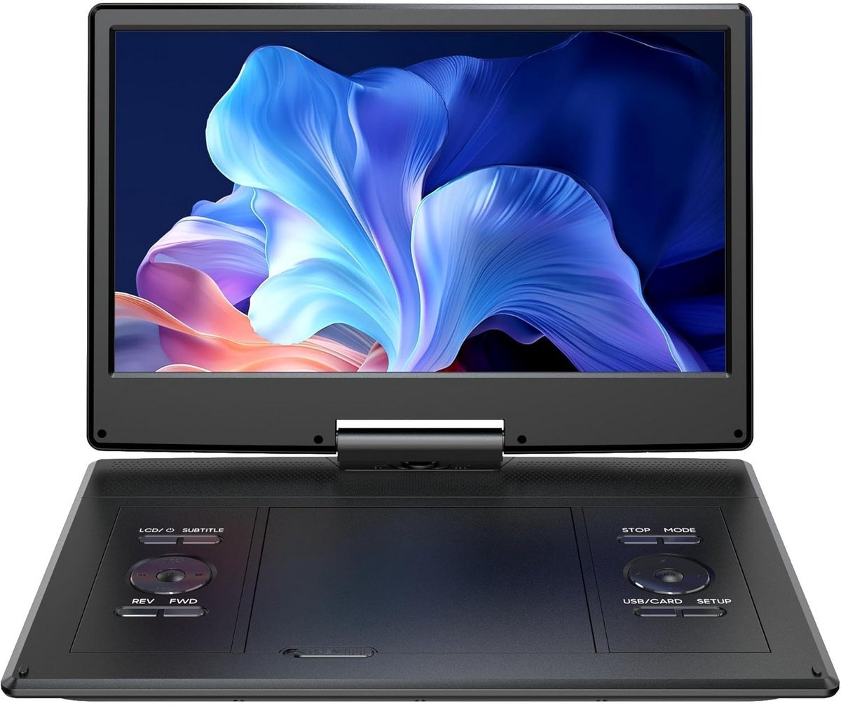 Draagbare DVD Speler met Draaibaar HD Scherm en Lange Batterijduur