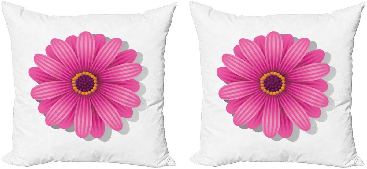 ABAKUHAUS Kussenhoezen Set 2×50×50 cm – Dubbelzijdig Multicolor Lila