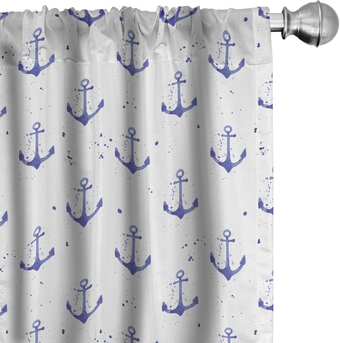 ABAKUHAUS – Anker Gordijnen Aquarelle Meer – 2x75x245 cm – Microvezel – Halverduisterend