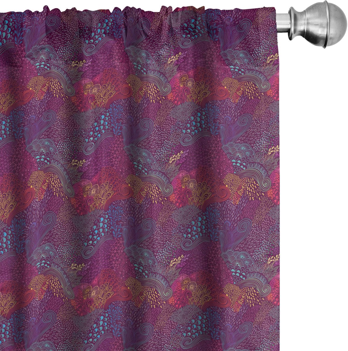 ABAKUHAUS Boho Voorhangen – Lichtdonker 2x75x245 cm – Multicolor Mehrfarbig