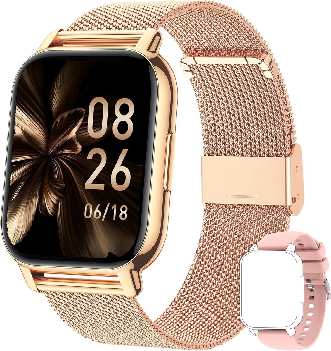 Smartwatch met Bellen en Gezondheidsmonitoring voor Dames en Heren