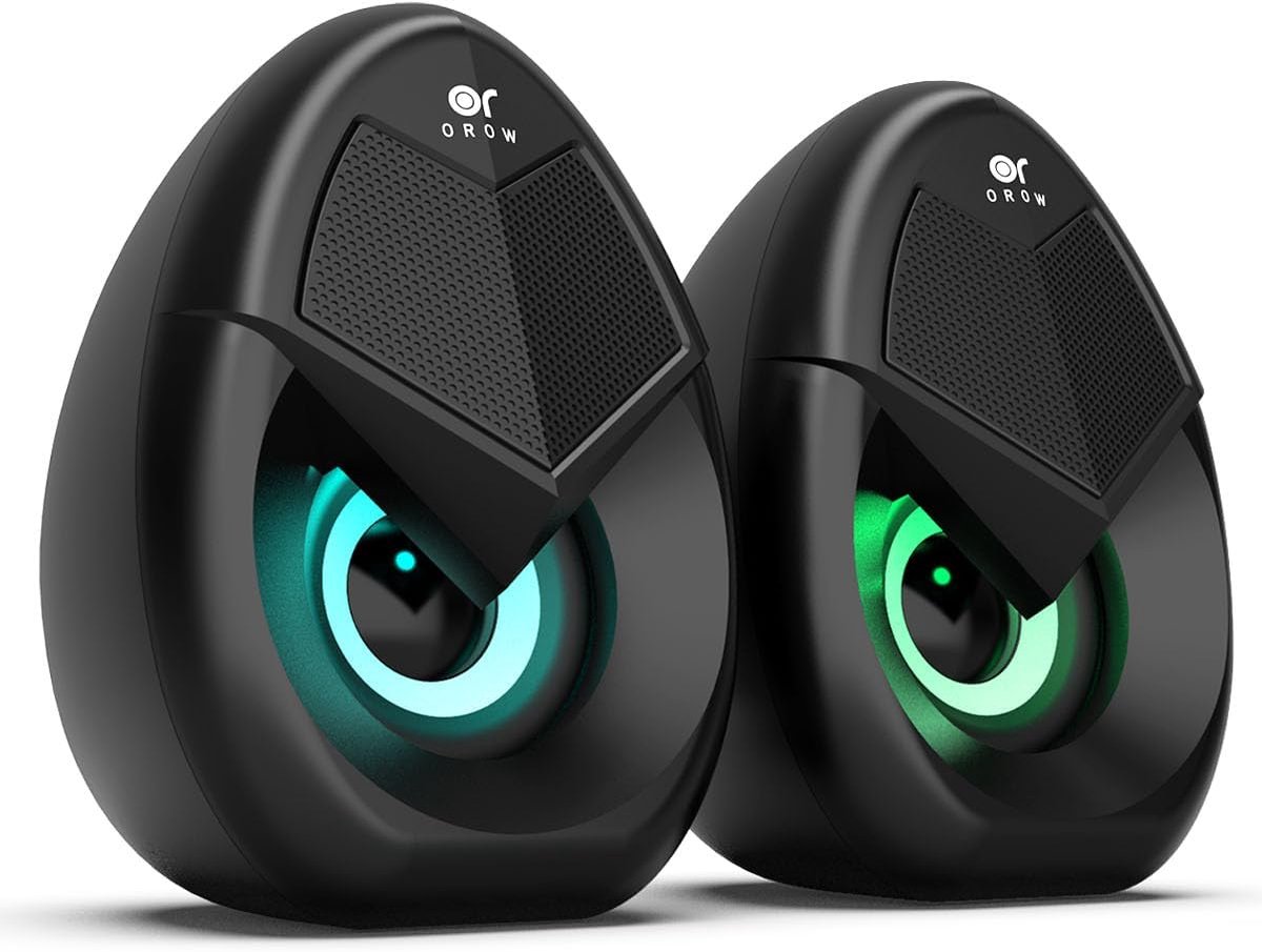 RGB PC Luidsprekers met Stereo Geluid voor Desktop en Laptop