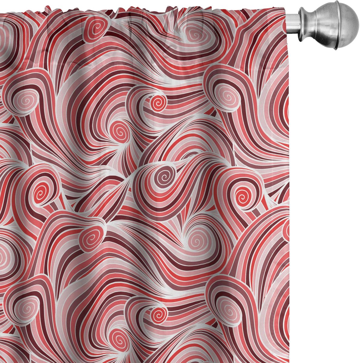 ABAKUHAUS Aziatische gordijnen – 2x75x245 cm – microfaser – halfdonkerend – roze mauve Lila