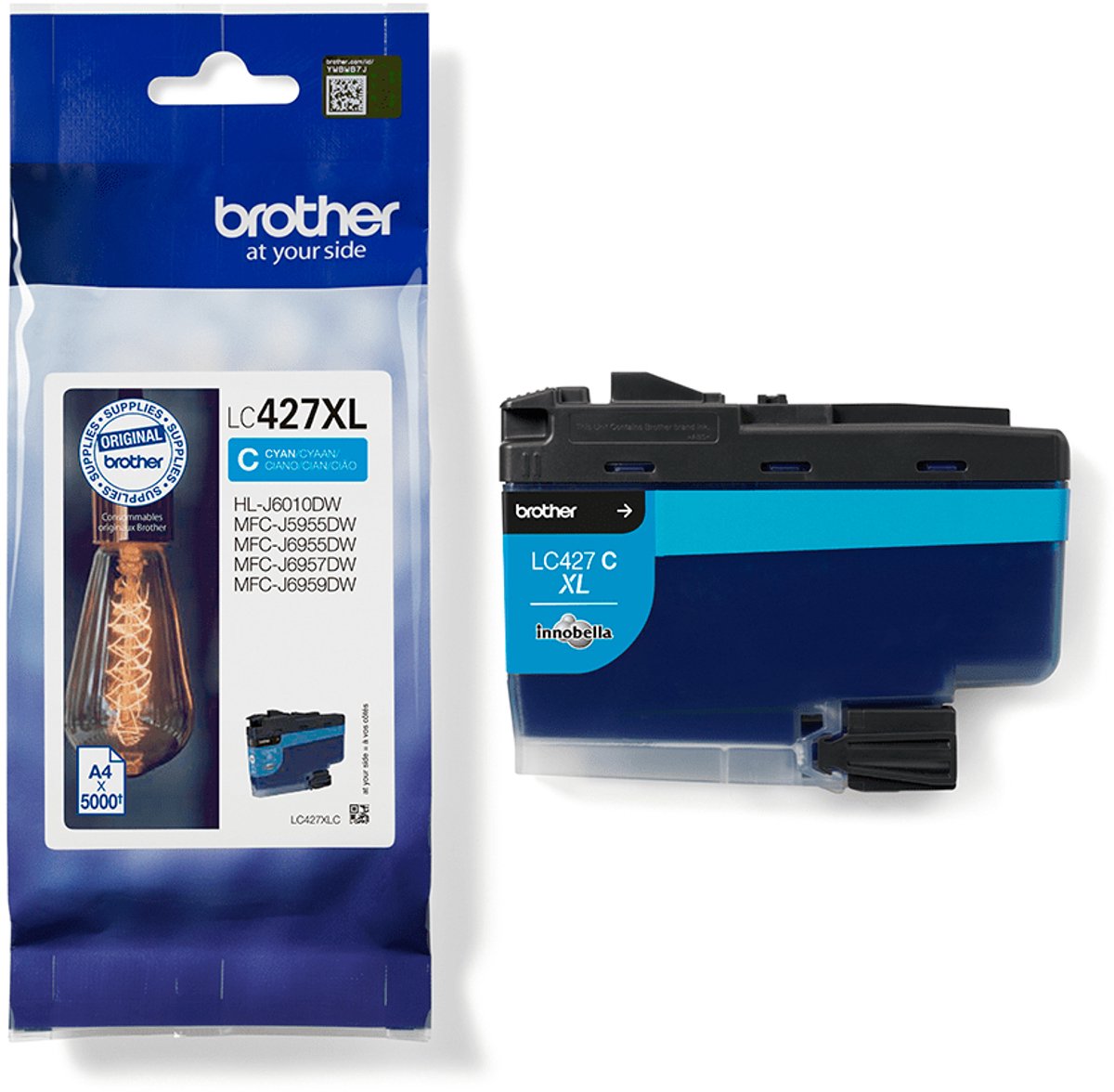 Brother LC-427XLC inktcartridge 1 stuk(s) Origineel Hoog (XL) rendement Cyaan