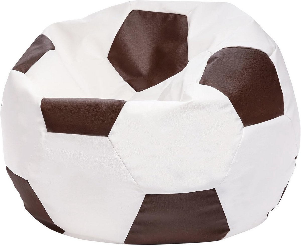 XL Zitzak Puff Stoel - Fleece Kunstleder Kussen met Dubbele Rits en Padding voor Jongens en Meisjes - 105 x 80 cm