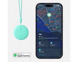 Mini GPS Tracker – Real-time Locatie & Bluetooth Volgsysteem – Slimme Key & Bagage Finder – Koffer- en Object tracker – Licht Blauw