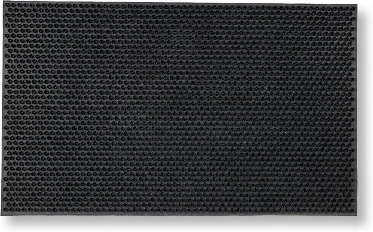 Antislip Buitendeurmat 45x75 cm Zwart Weerbestendig