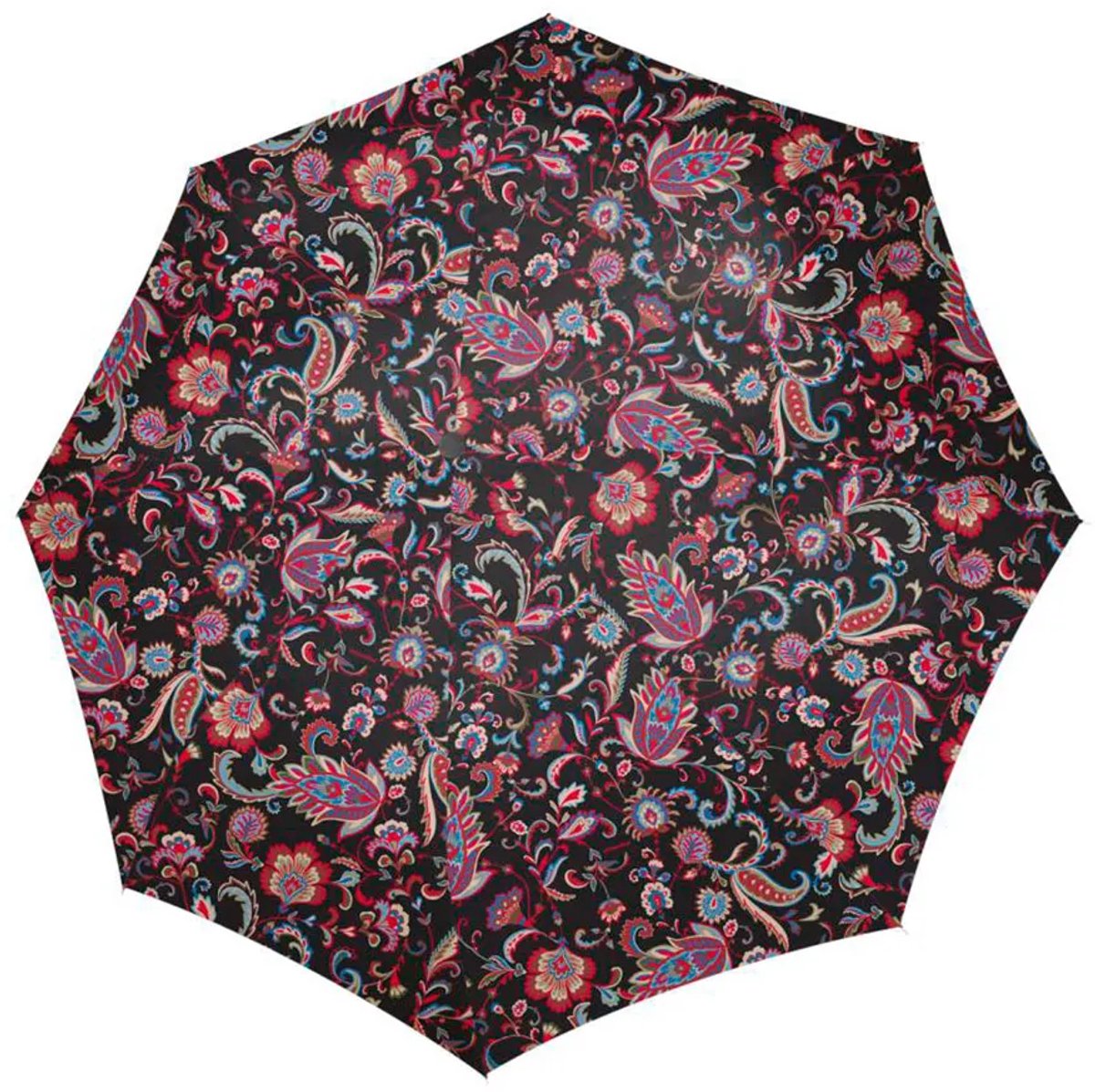 Reisenthel Umbrella Pocket Classic Opvouwbare Paraplu - ø 99 cm - Paisley Zwart