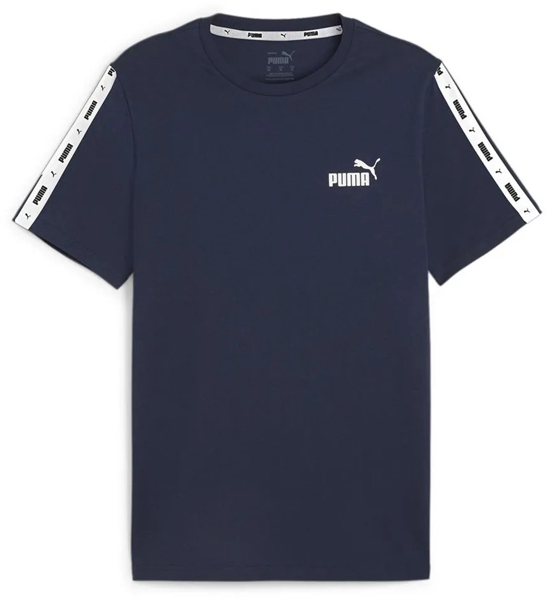 Puma Ess+ Tape T-shirt Met Korte Mouwen M Man Vrouw Marineblauw