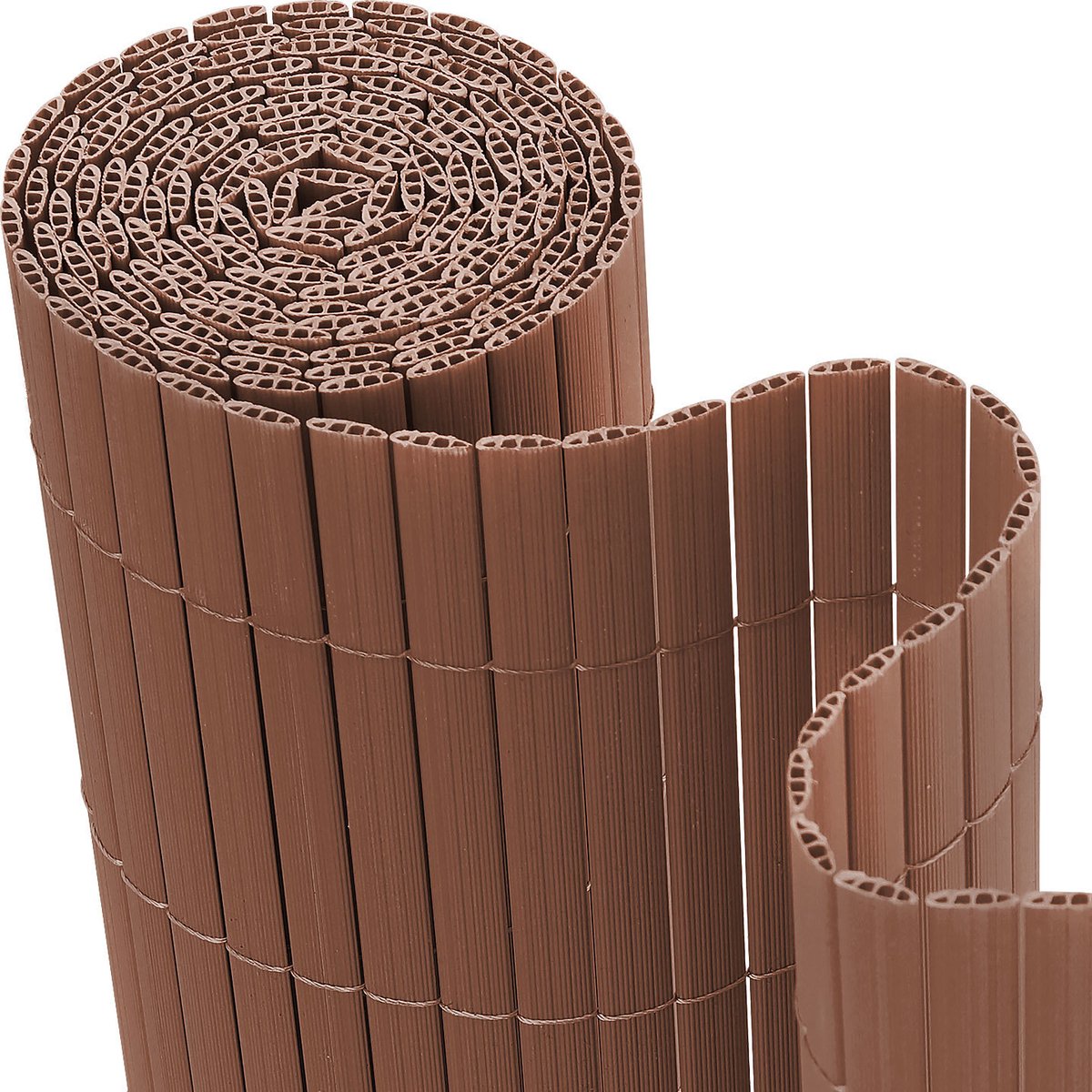 1.4 x 4 m PVC Tuinscherm voor Privacy – Tuinafscheiding & Balkonscherm – Bruin