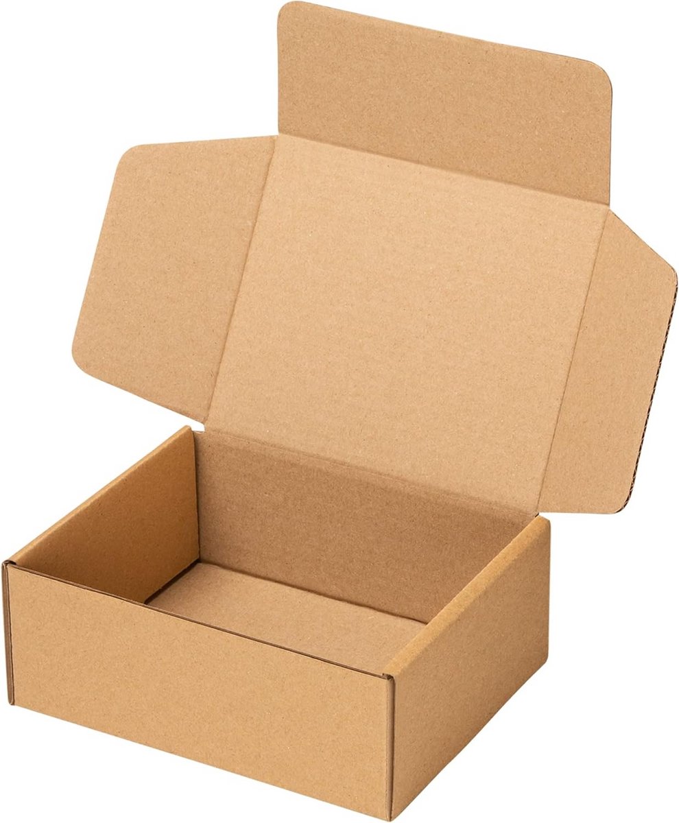 Set van 25 zelfmontage verzenddozen 16 x 13 x 6,5 cm voor e-commerce en cadeaus