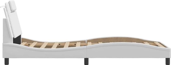 vidaXL - Bedframe - "Viana" - zonder - matras - kunstleer - wit - 80x200 - cm