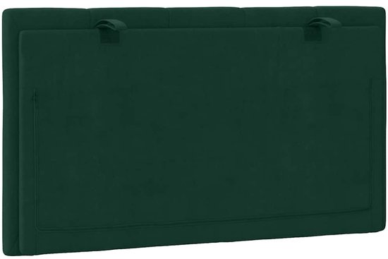 vidaXL-Coussin tête de lit-90 cm-velours-vert foncé