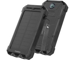 imoshion® Solar Powerbank 20.000 mAh - Powerbanks Zonne-energie - Power Delivery & LED indicator - Zaklamp & Kompas - Noodpakket