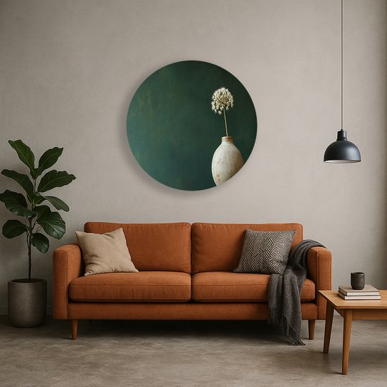 Bloemscherm – modern – design – Dibond muurcirkel – 60x60 cm