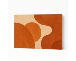 Organische terracotta vormen – muurkunst – kunstwerk – Canvas schilderij