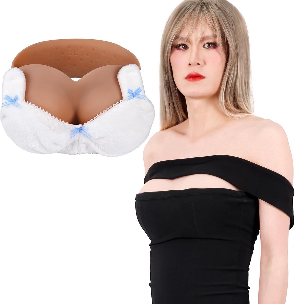 Strapless Siliconen Borstvormers E-Cup - Realistische Borstprothese voor Crossdressers, Transgenders en Mastectomie