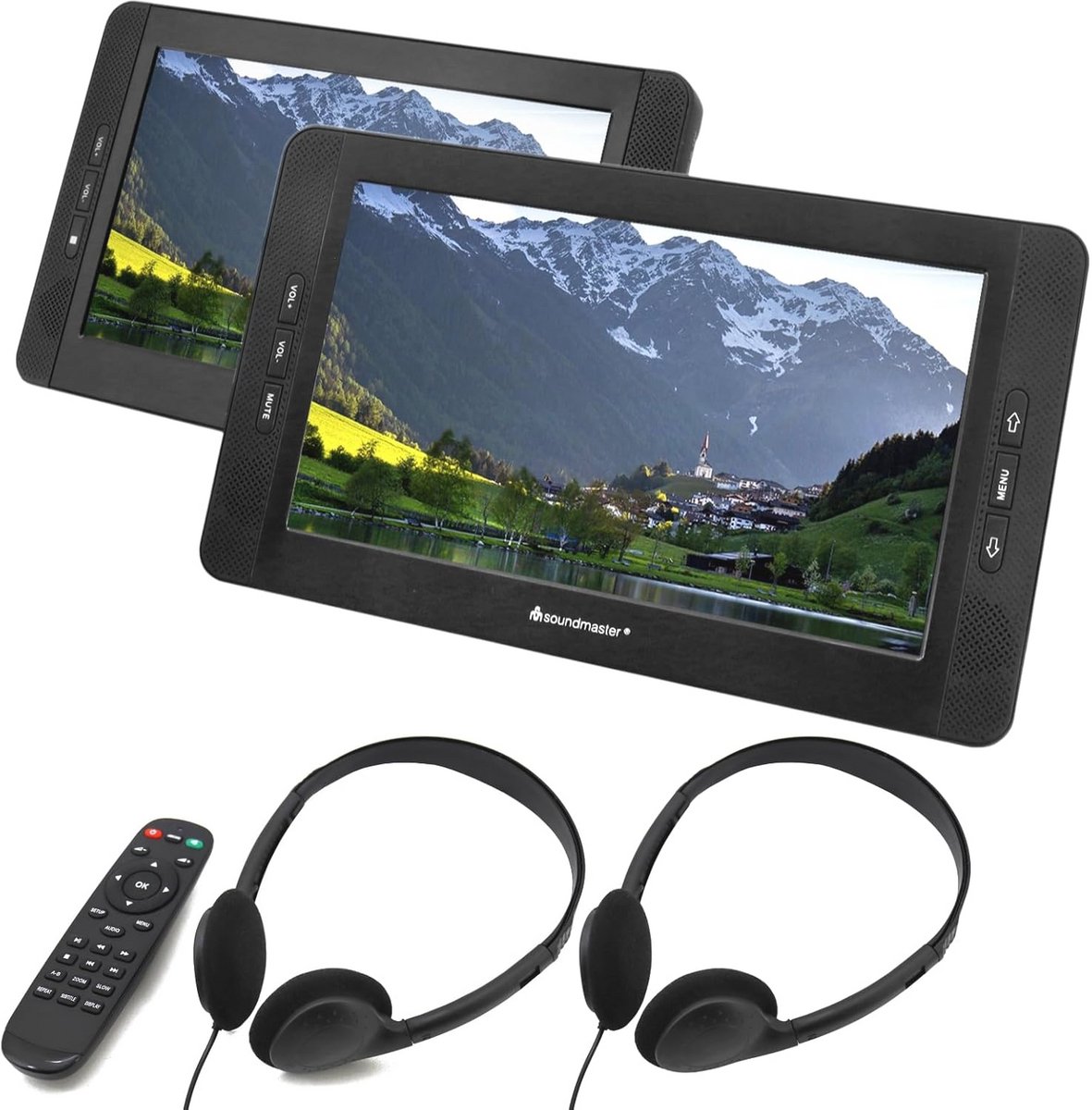 Draagbare DVD/Blu-Ray speler met 10.1 inch LCD-schermen