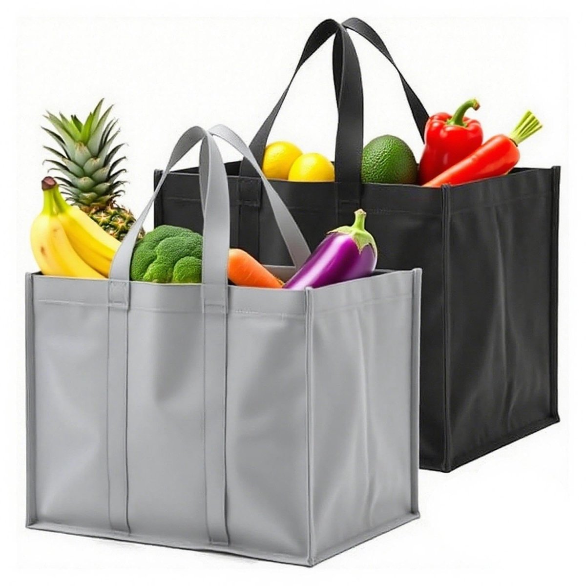 IMPERATORIS® Boodschappentas - Opvouwbare Tas - Herbruikbare Tasjes - Eco Shopper - Sterk en Lichtgewicht - 2 Stuks