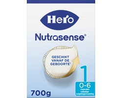 Hero Nutrasense Classic 1 (0-6 Maanden) - Flesvoeding - Zuigelingenvoeding - met Melkvet - Palmolievrij - 3 x 700 gram