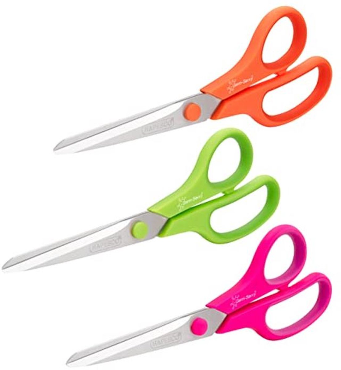 Antibacteriële Schaar met Titanium Blad - 21 cm - Verpakking van 3 in Diverse Kleuren