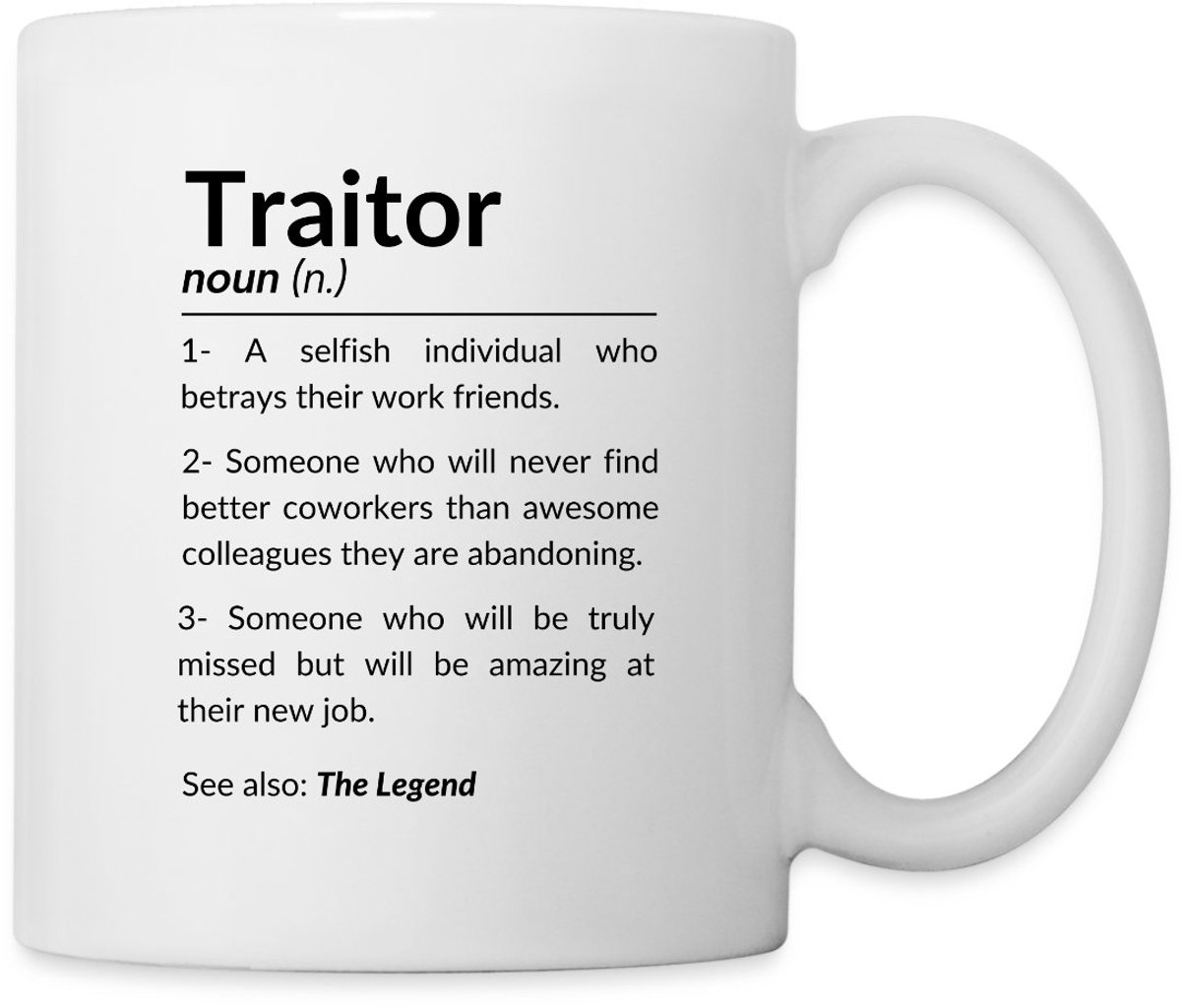 Traitor Definitie | Grappig Afscheid Collega Mok