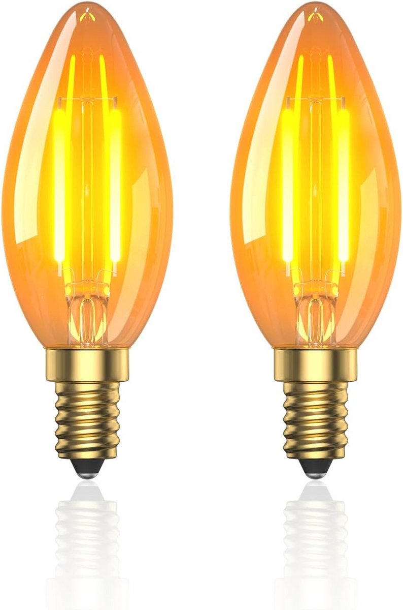 E14 LED Gloeilamp 2,5W Warm Wit 2200K - 20W Equivalent - Niet Dimbaar - 2 Stuks