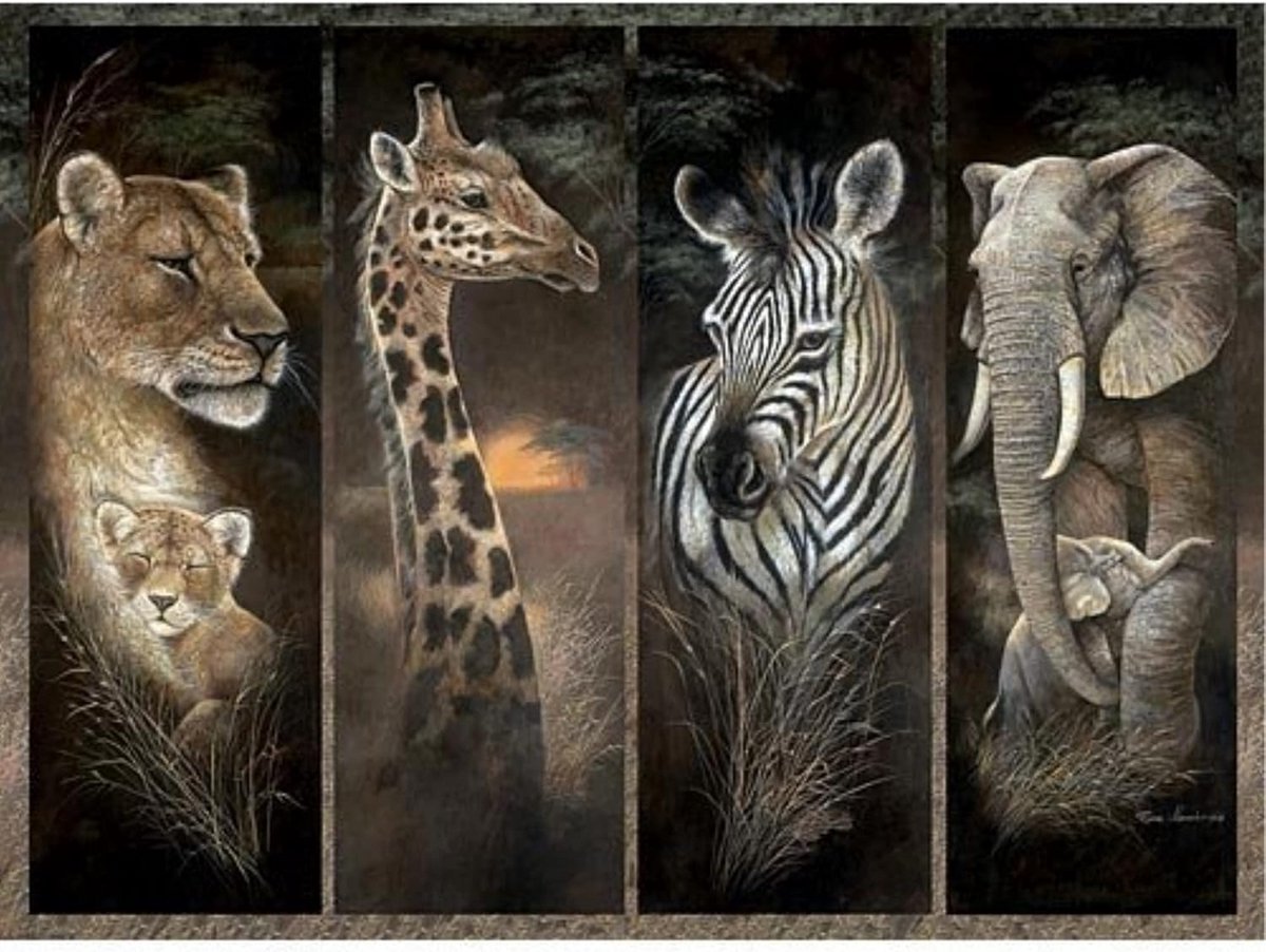 Legpuzzel van 3000 stukjes - Afrikaanse Jungle Dieren
