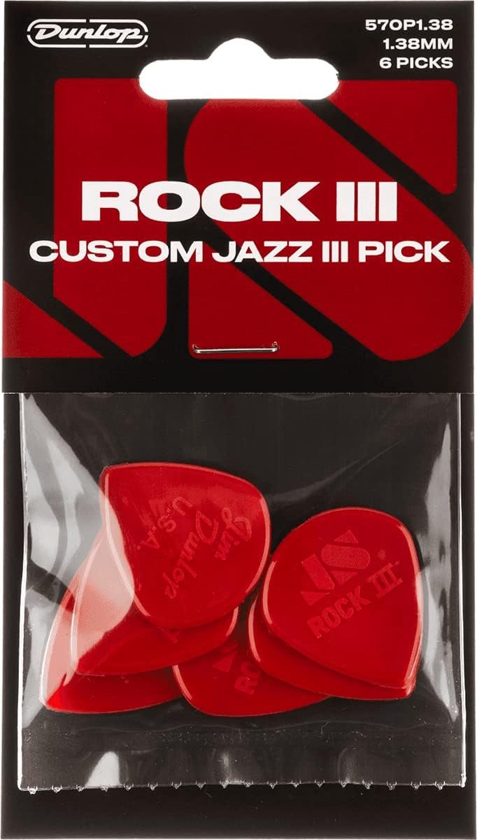 Plectrum Rock III Custom Jazz III XL - 6 Stuks - 1.38mm