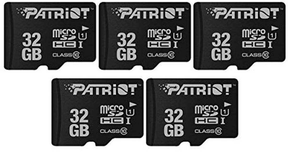 Micro SD kaart 32GB - 5 stuks - UHS-I U1 Class 10 voor HD-video