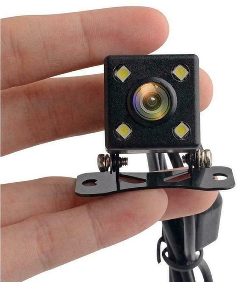 ESSGOO Achteruitrijcamera - 4LED Nachtzicht 6m - IP67 IP68 Waterdicht - Achteruitrij Camera - Parkeerhulp universeel - RCA aansluiting
