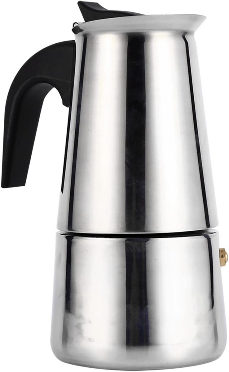 Draagbare RVS Moka Pot voor Italiaanse Espresso - 2/4/6/9 Kopjes