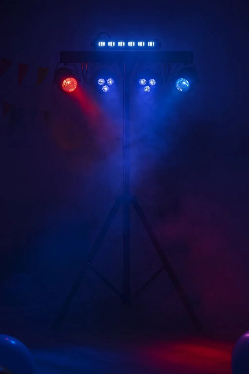 Marconi Castor Party Lichtset - Led Feestverlichting - Wash Strobe Uv Bal - Dmx512 - Sound En Automodus - Inclusief Afstandsbediening