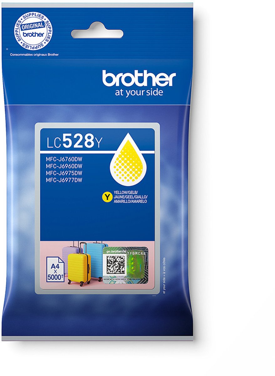 Brother LC528XLY Yellow Ink Cartridge inktcartridge 1 stuk(s) Origineel Ultrahoog rendement Geel