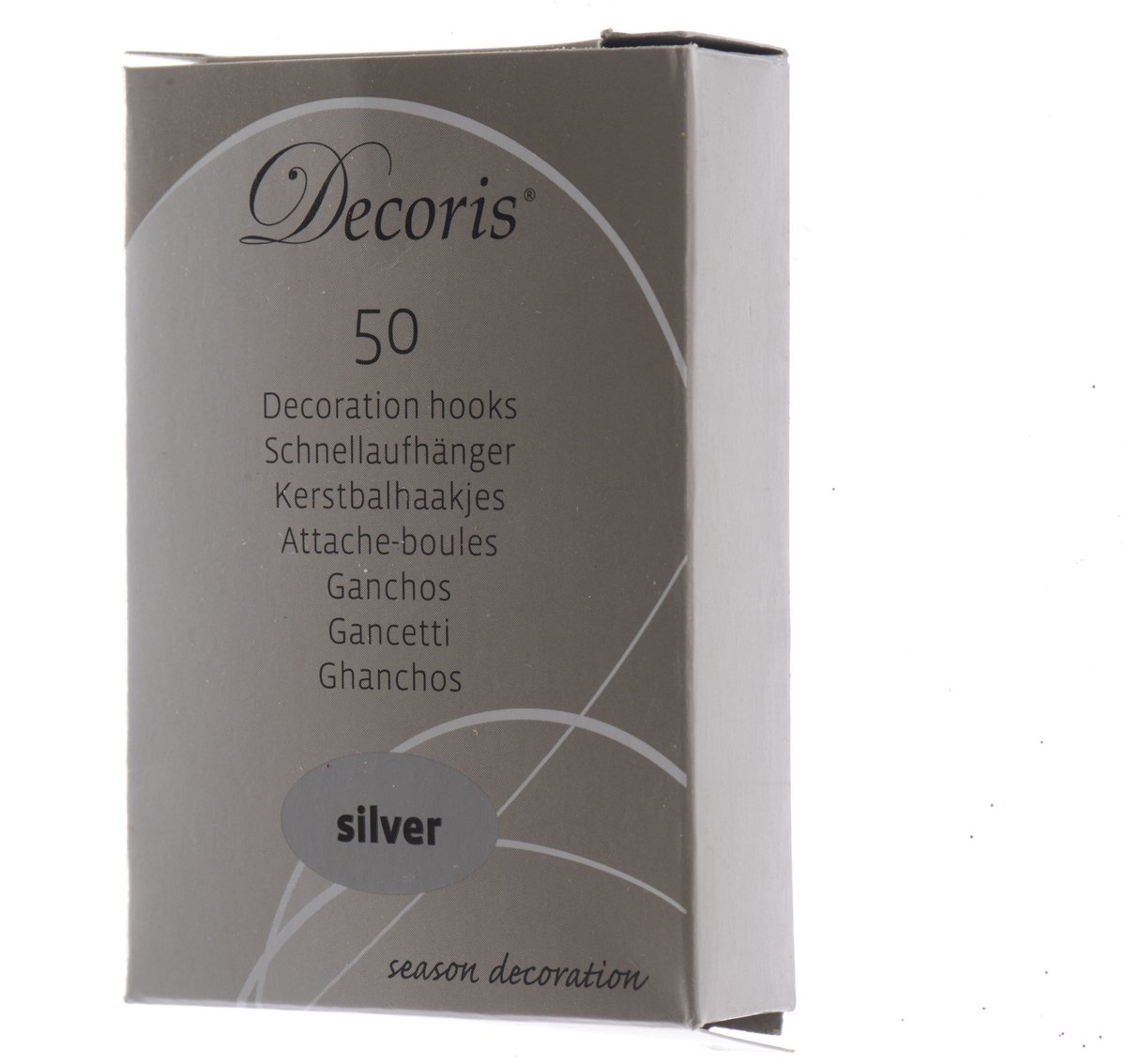 Kerstbalhaakjes zilver doosje 50 stuks kerstartikelen