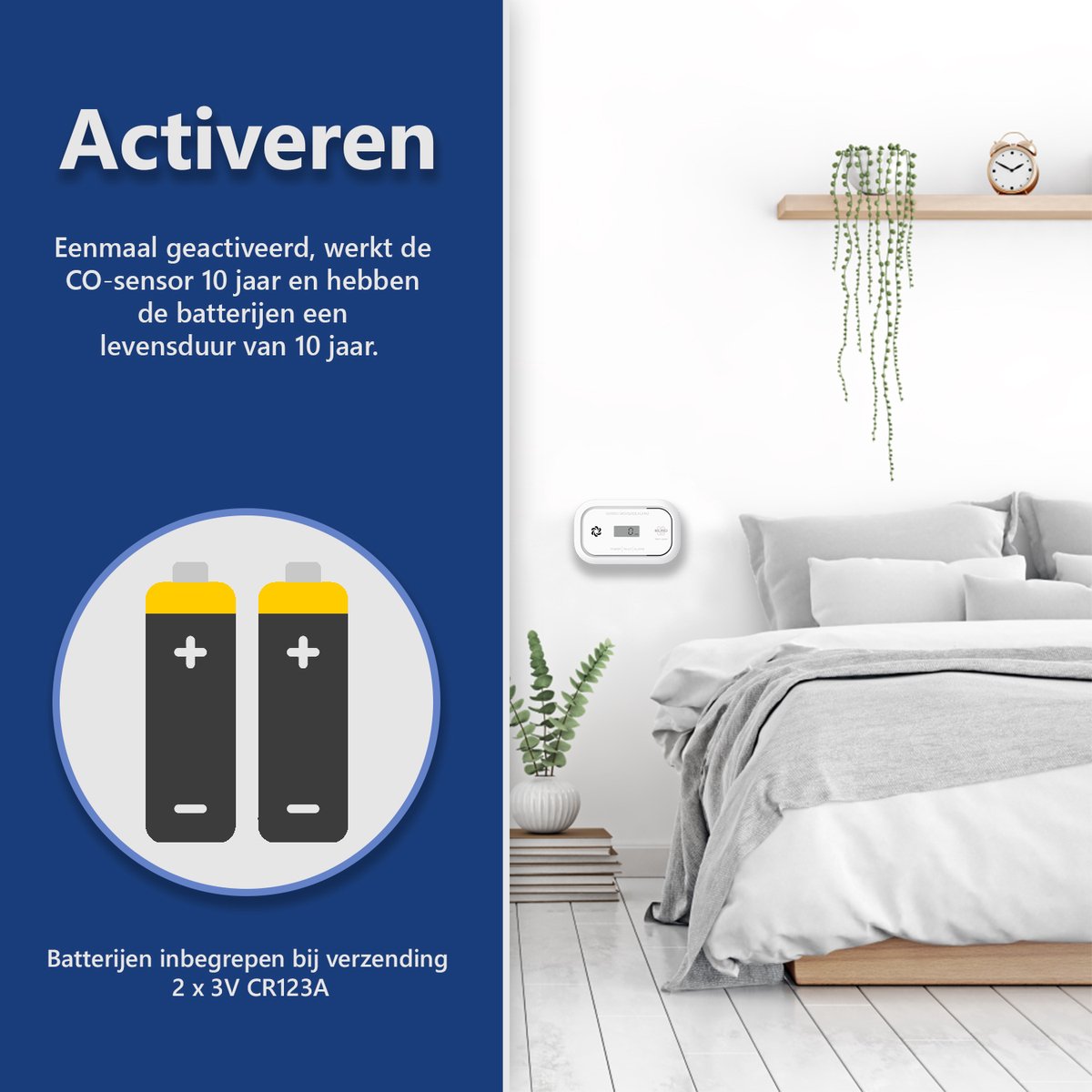 Safeliveo Kohlenmonoxidmelder Warnmelder Tragbar Mit 10 Jahre Sensor