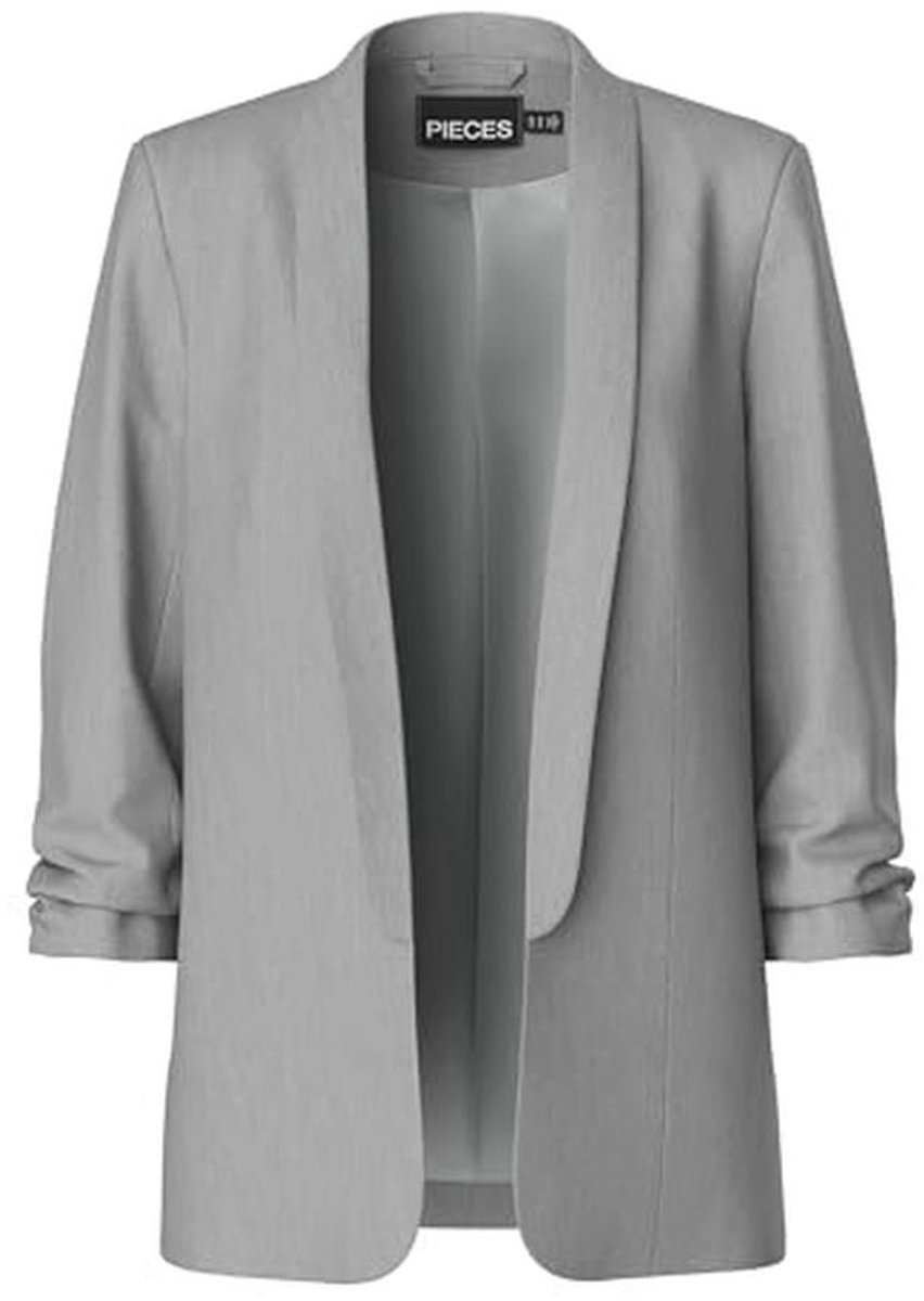 Lichtgrijze Dames Blazer 3/4 Mouw XL