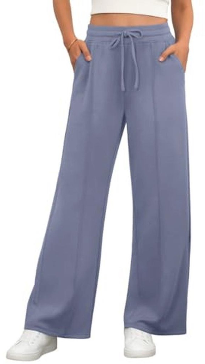 Damesbroek met elastische taille en wijde pijpen | Comfortabele en stijlvolle stretchbroek