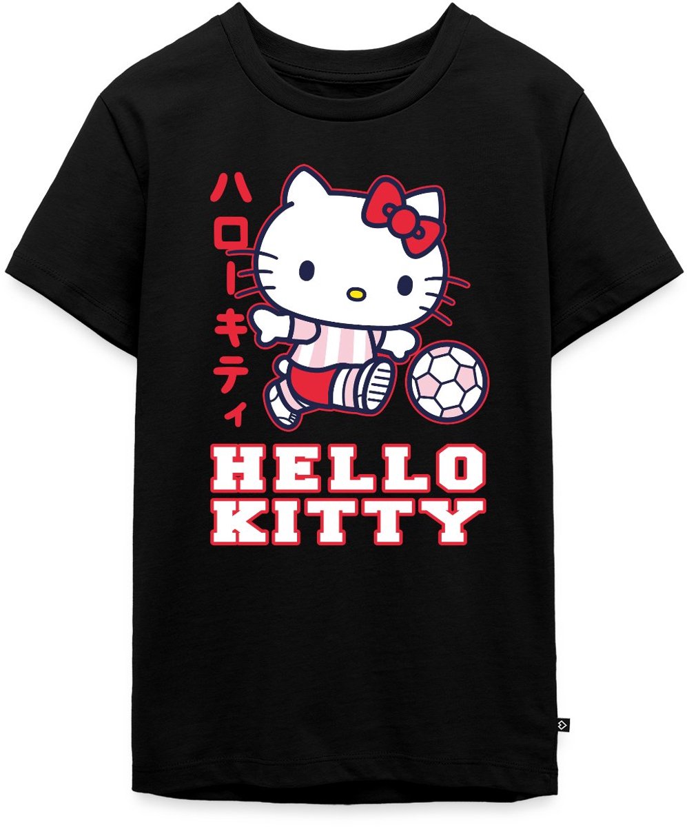 Hello Kitty Speelt Voetbal Premium T-Shirt Tiener