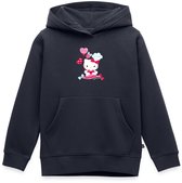 Hello Kitty Met Ballonnen Jarig Ontwerp Premium Hoodie Kinderen