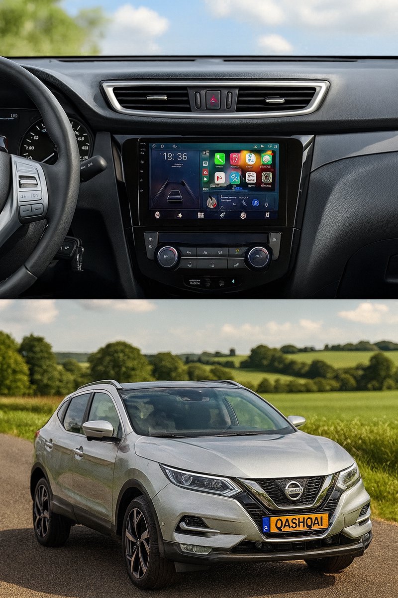 ADIVOX 10.1 inch T2 geschikt voor Nissan Qashqai/X-Trial 2014-2018 Android 15 CarPlay/Auto/Wifi/DSP/5G/DAB+